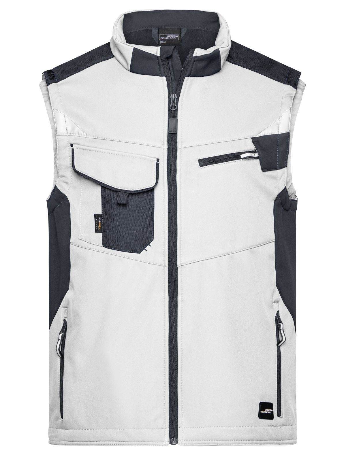 Workwear Softshell Vest - Strong – Daiber – Farbe white/carbon – individuell veredelbar