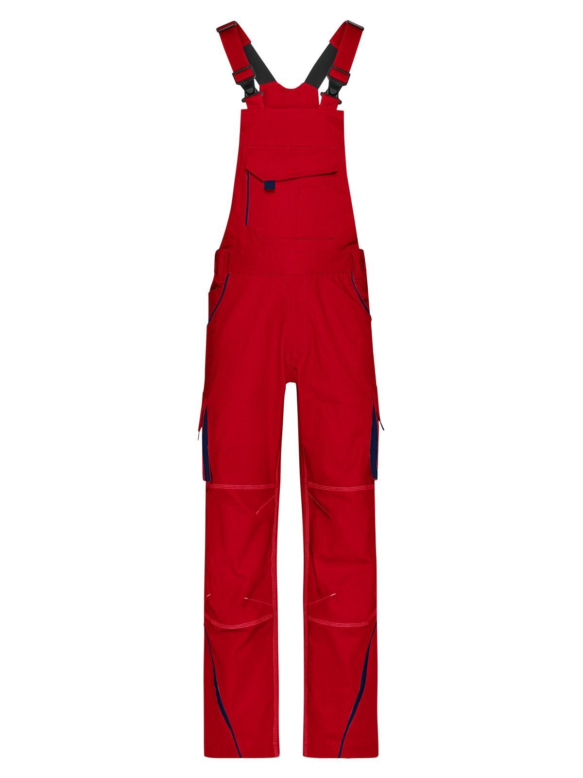 Workwear Pants with Bib - Color Hose / Rock – Daiber – Farbe red/navy – individuell veredelbar