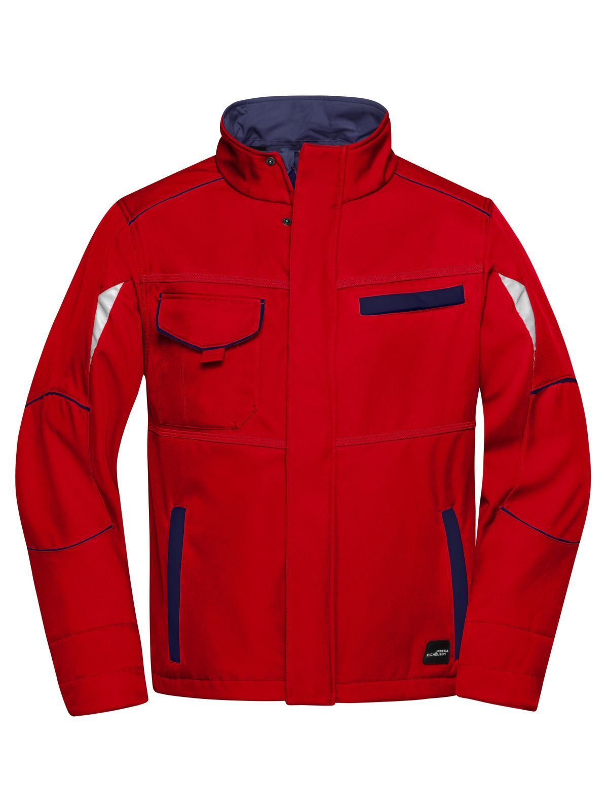 Workwear Softshell Jacket - Color Herren – Daiber – Farbe red/navy – individuell veredelbar