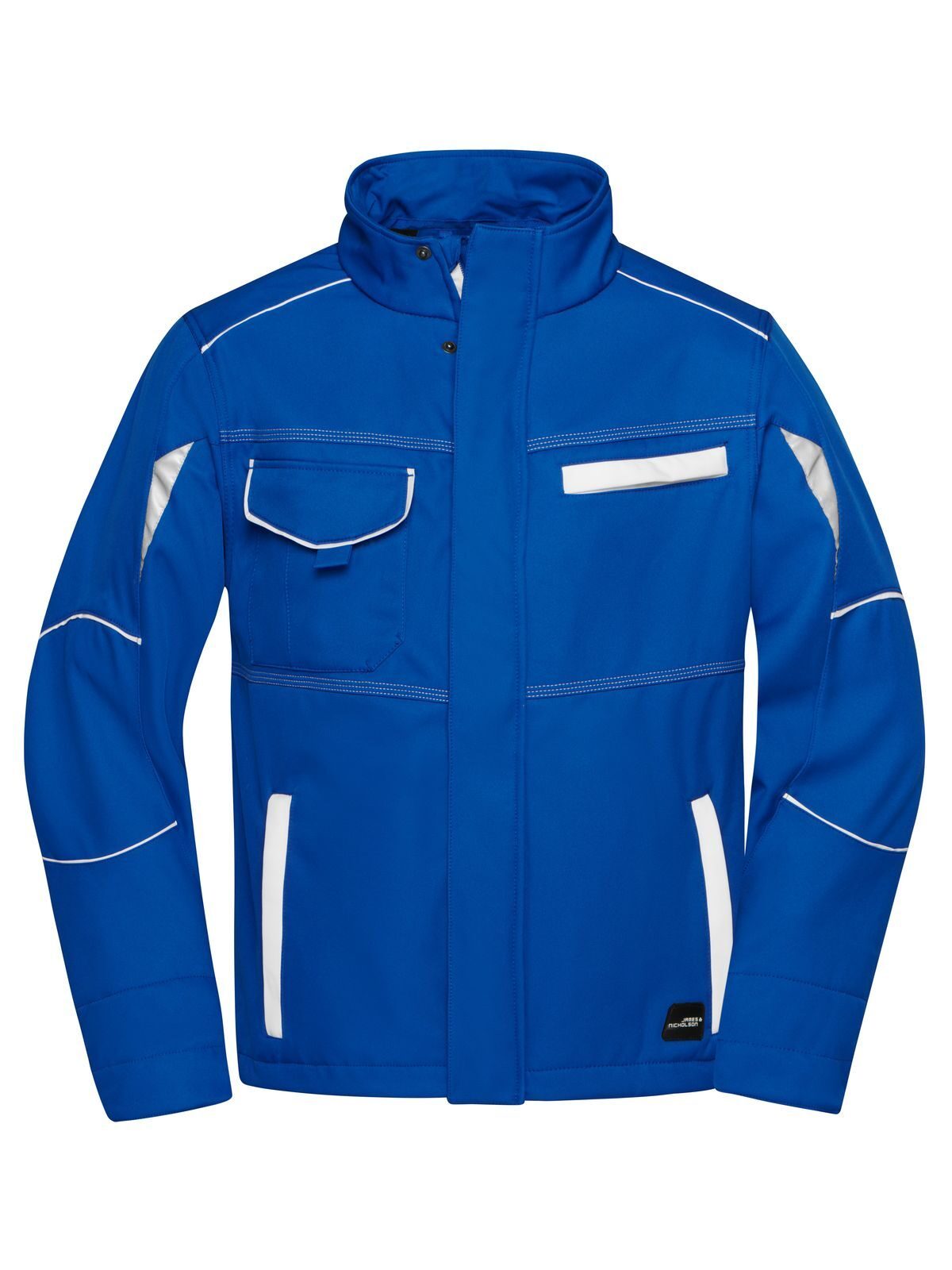 Workwear Softshell Jacket - Color Herren – Daiber – Farbe royal/white – individuell veredelbar