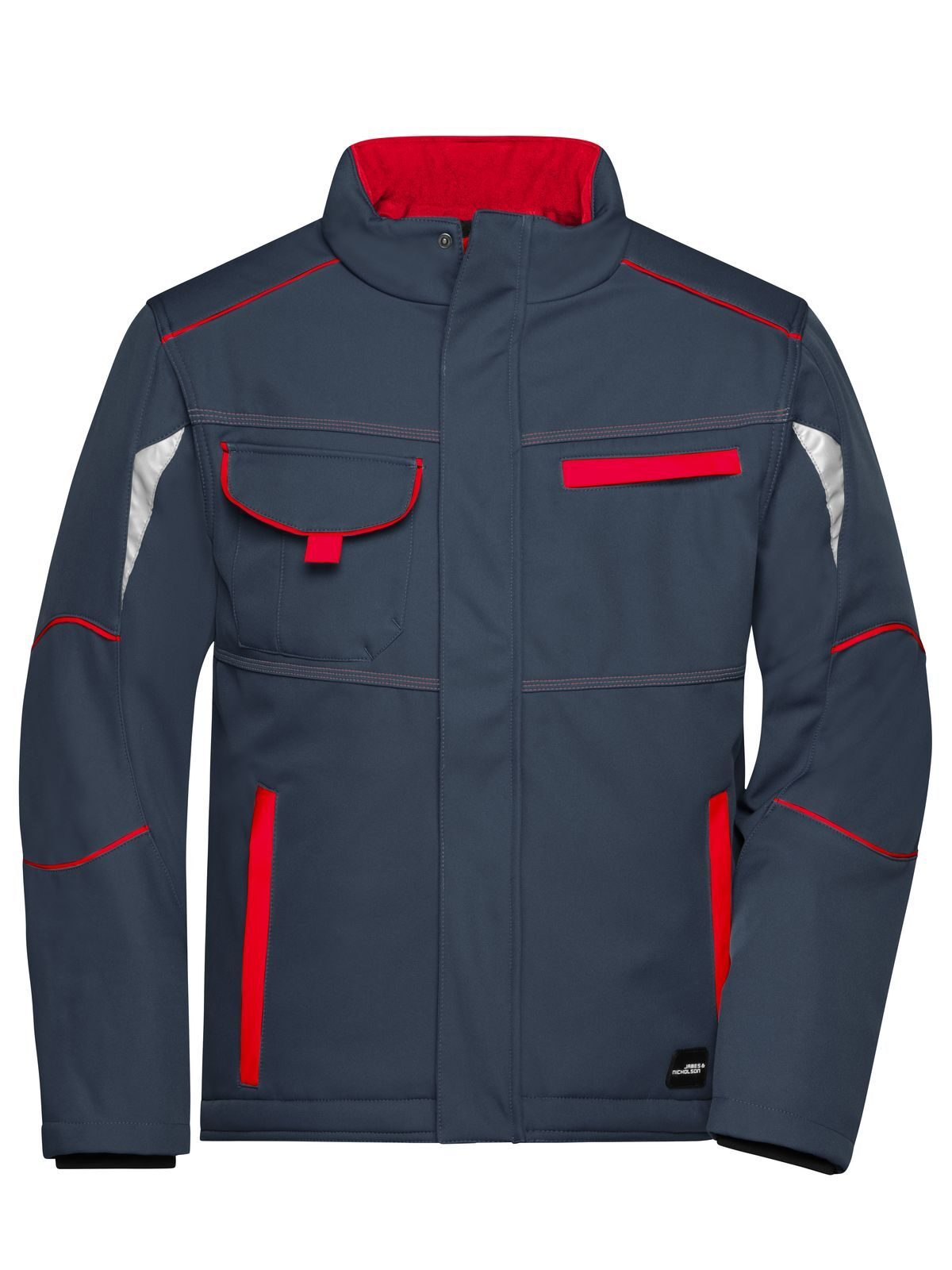 Workwear Softshell Padded Jacket - Color Herren – Daiber – Farbe carbon/red – individuell veredelbar