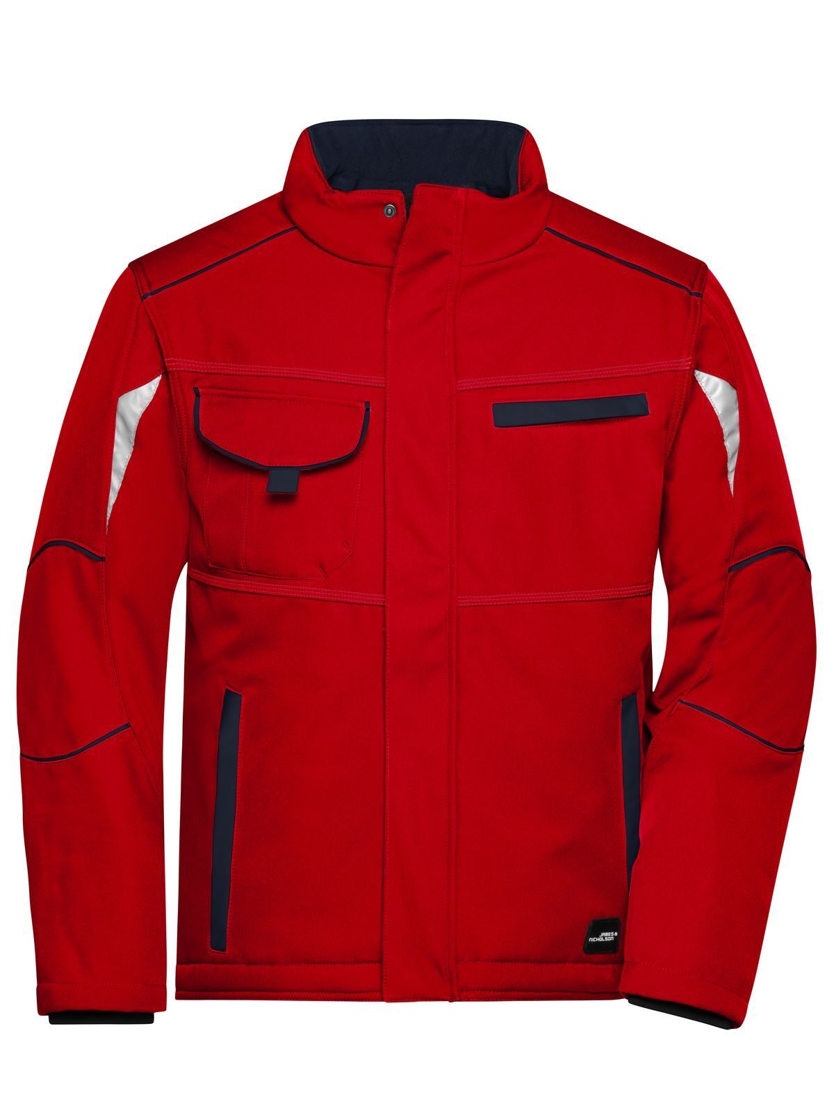 Workwear Softshell Padded Jacket - Color Herren – Daiber – Farbe red/navy – individuell veredelbar