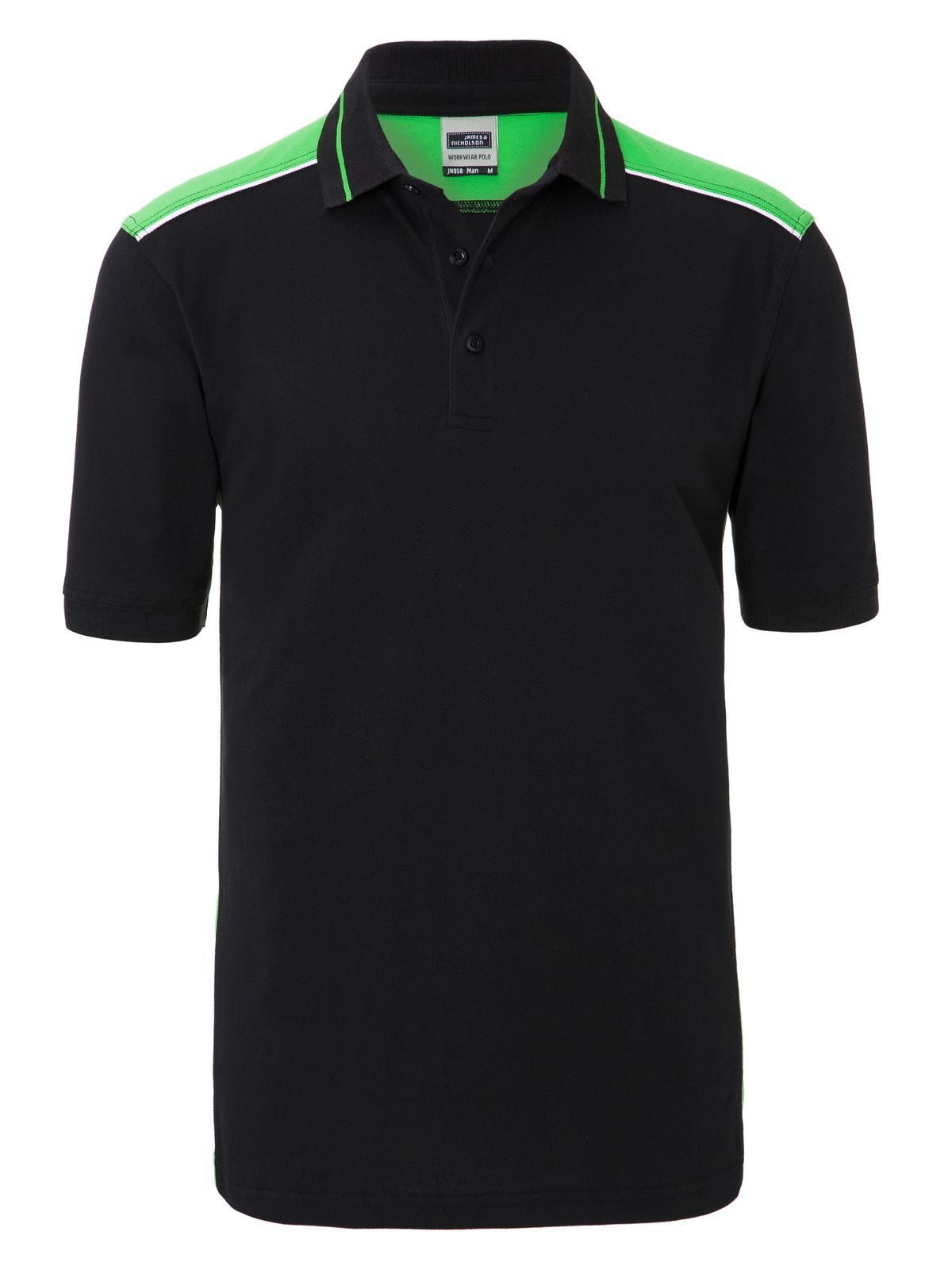 Workwear Polo - Color Herren Poloshirt – Daiber – Farbe black/lime-green – individuell veredelbar