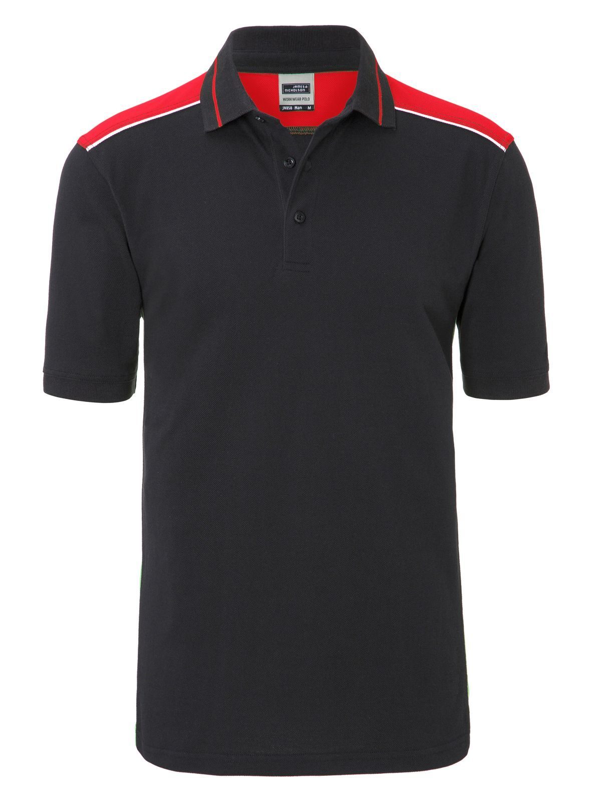 Workwear Polo - Color Herren Poloshirt – Daiber – Farbe carbon/red – individuell veredelbar