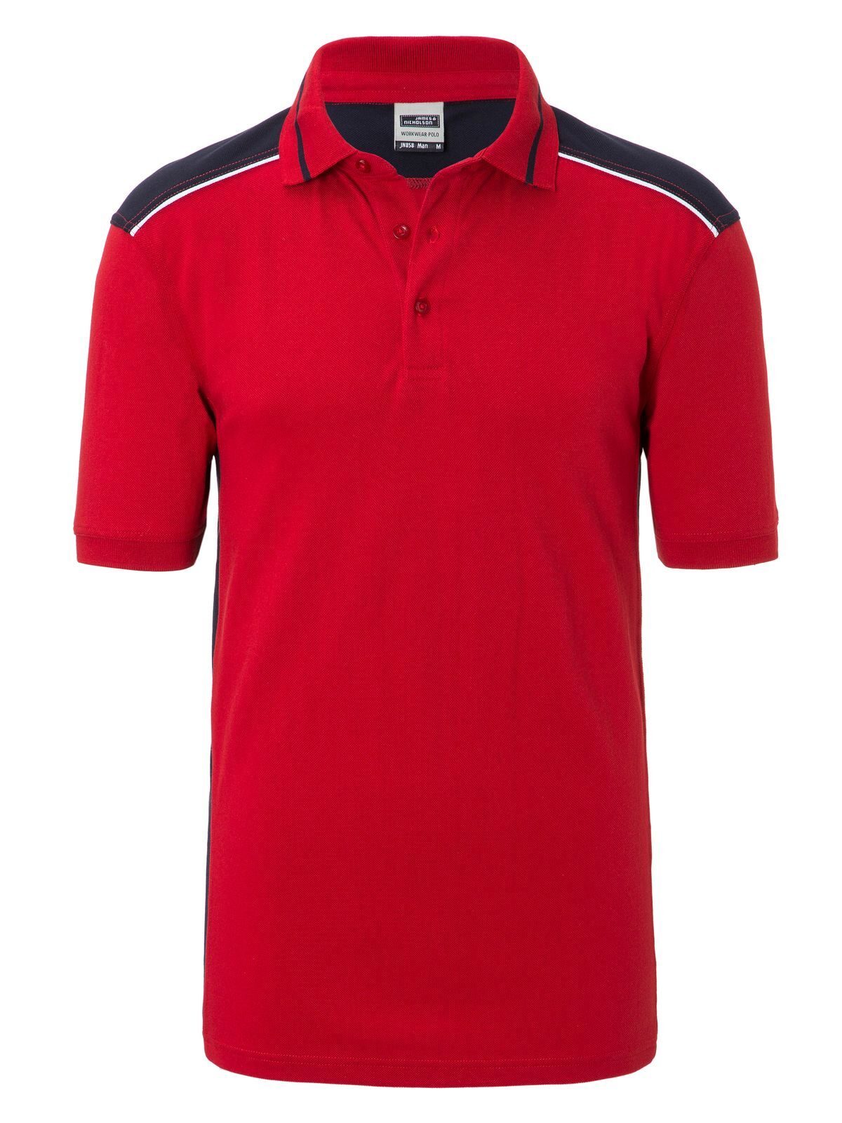 Workwear Polo - Color Herren Poloshirt – Daiber – Farbe red/navy – individuell veredelbar