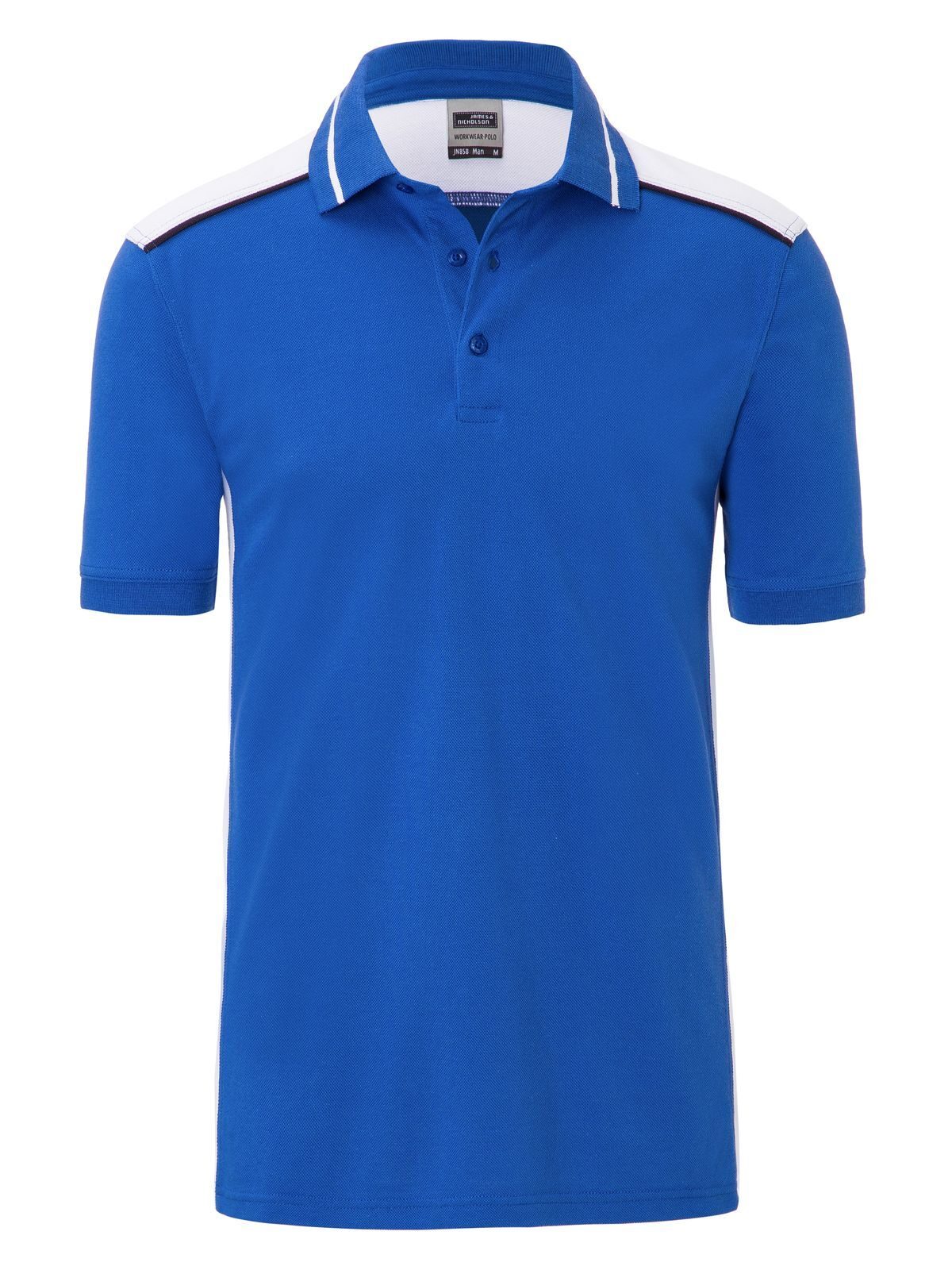 Workwear Polo - Color Herren Poloshirt – Daiber – Farbe royal/white – individuell veredelbar