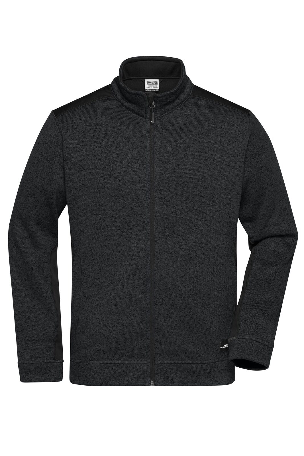 Knitted Workwear Fleece Jacket - Strong Herren – Daiber – Farbe black/black – individuell veredelbar