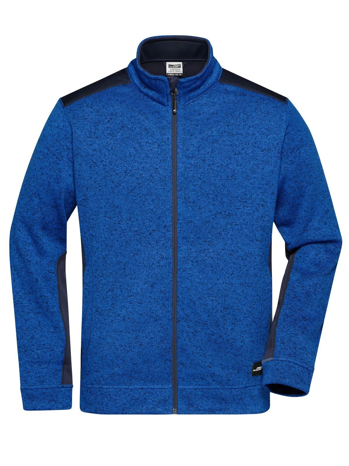 Knitted Workwear Fleece Jacket - Strong Herren – Daiber – Farbe royal-melange/navy – individuell veredelbar