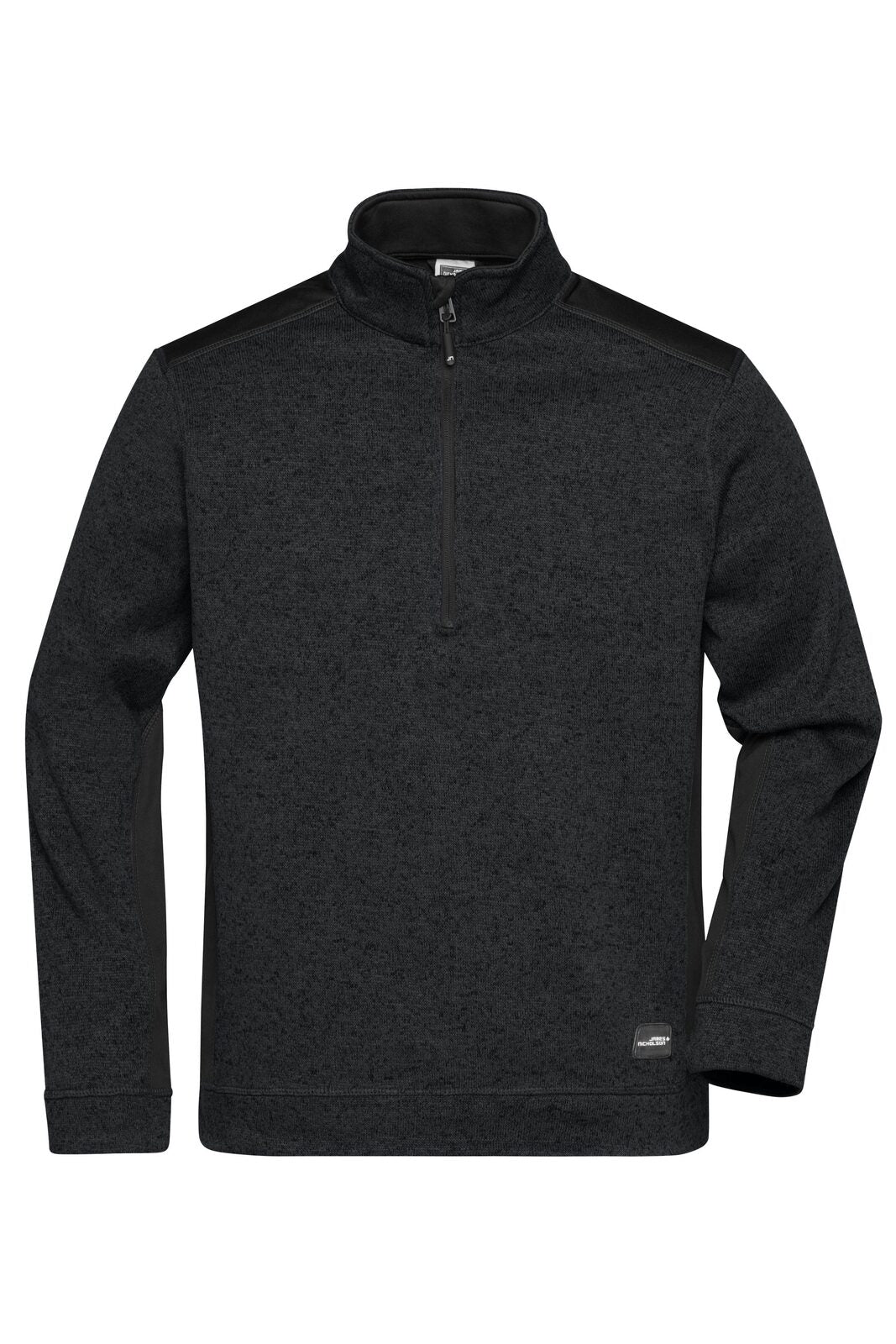 Knitted Workwear Fleece Half-Zip - Strong Herren – Daiber – Farbe black/black – individuell veredelbar