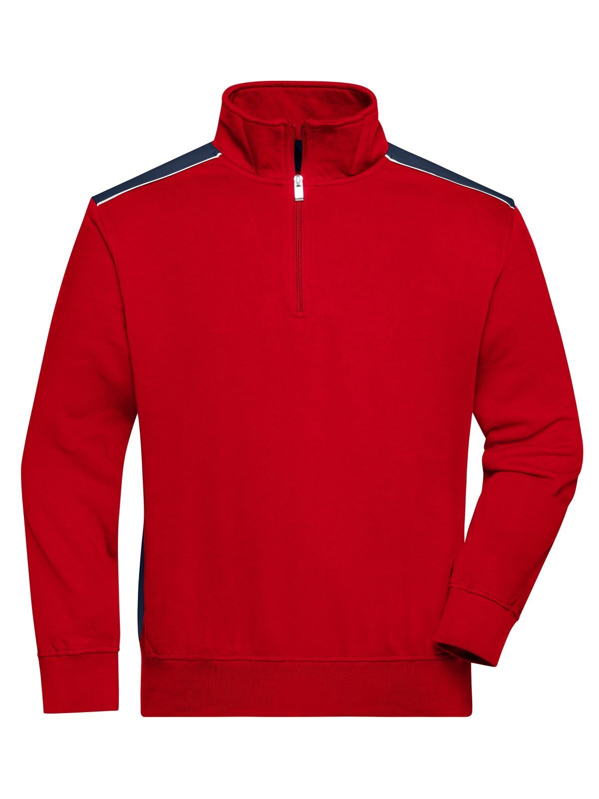 Workwear Half-Zip Sweat - Color Herren Sweatshirt / Hoodie – Daiber – Farbe red/navy – individuell veredelbar