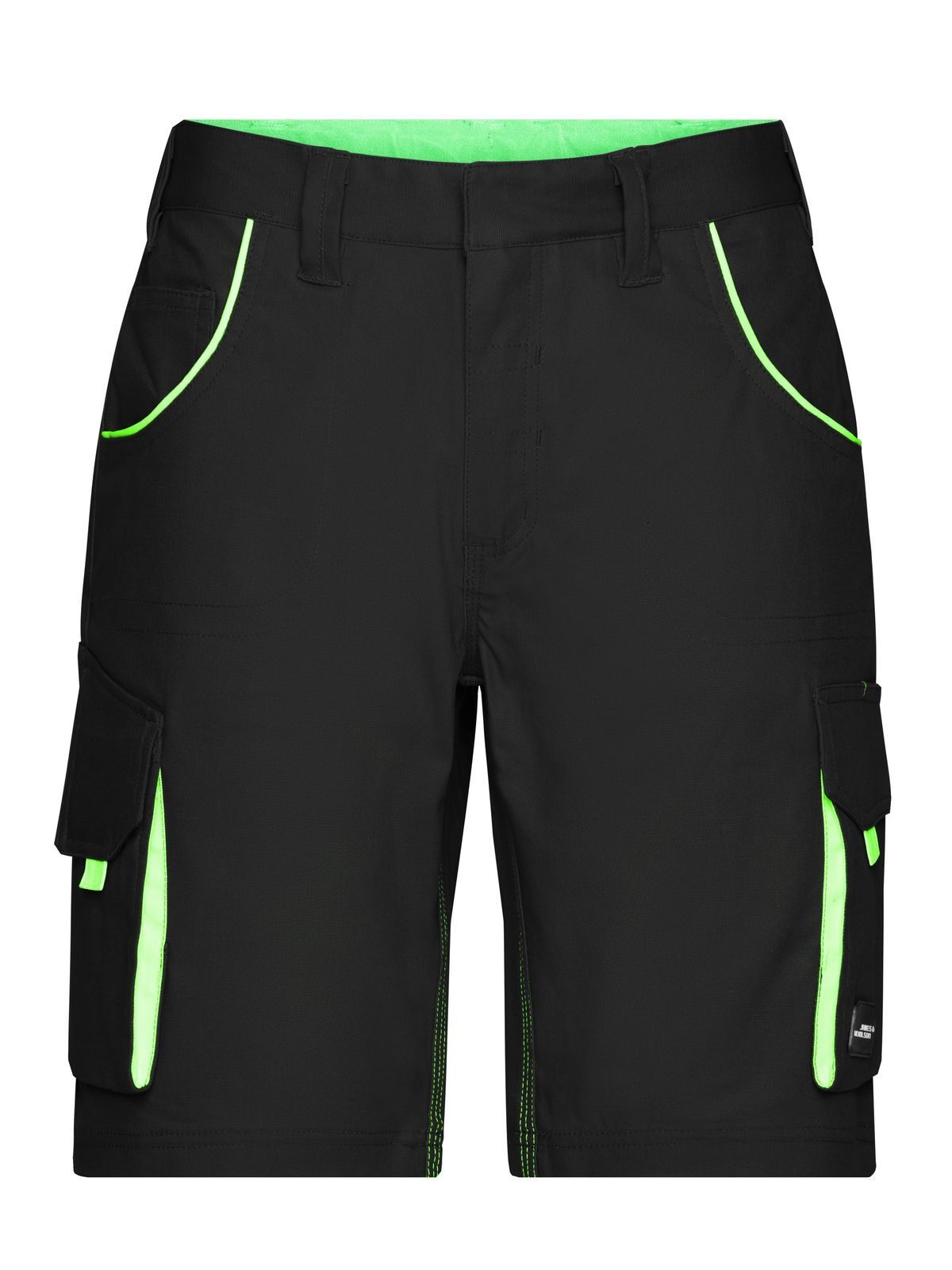 Workwear Bermudas - Color Herren Hose / Rock – Daiber – Farbe black/lime-green – individuell veredelbar