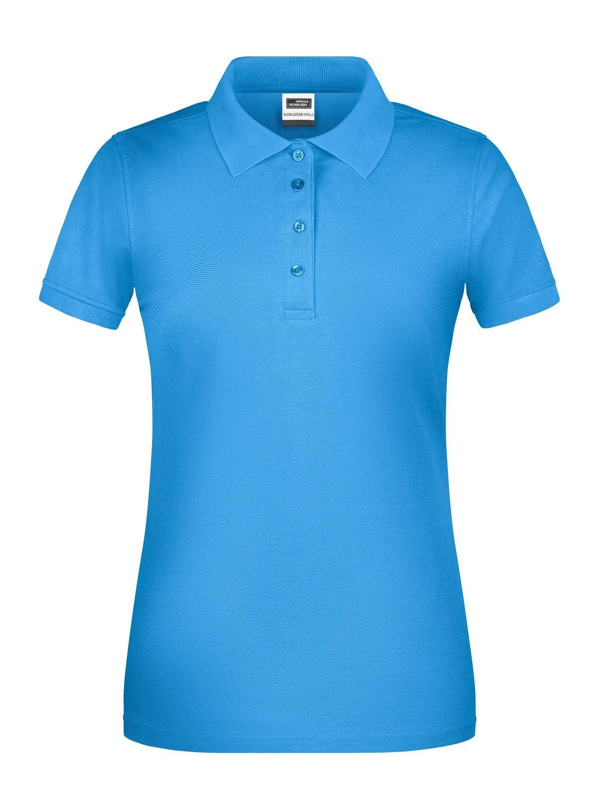 Ladies' BIO Workwear Polo Damen Poloshirt – Daiber – Farbe Aqua – individuell veredelbar