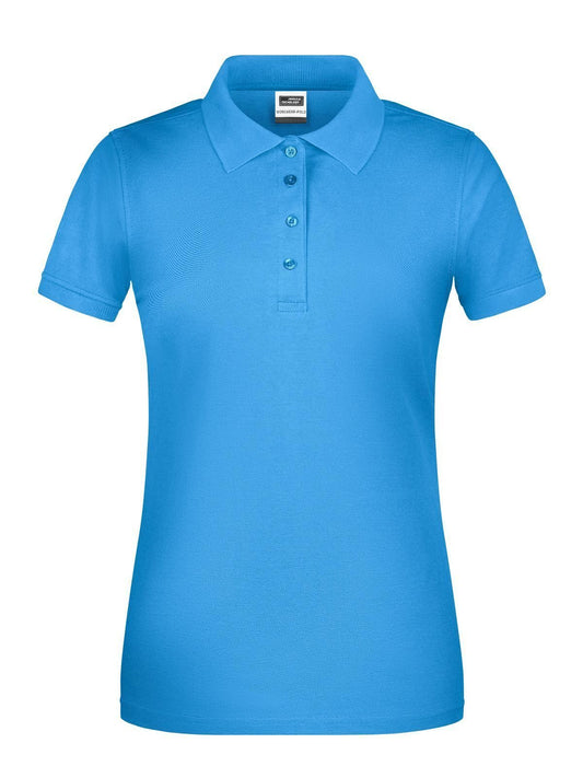 Ladies' BIO Workwear Polo Damen Poloshirt – Daiber – Farbe Aqua – individuell veredelbar