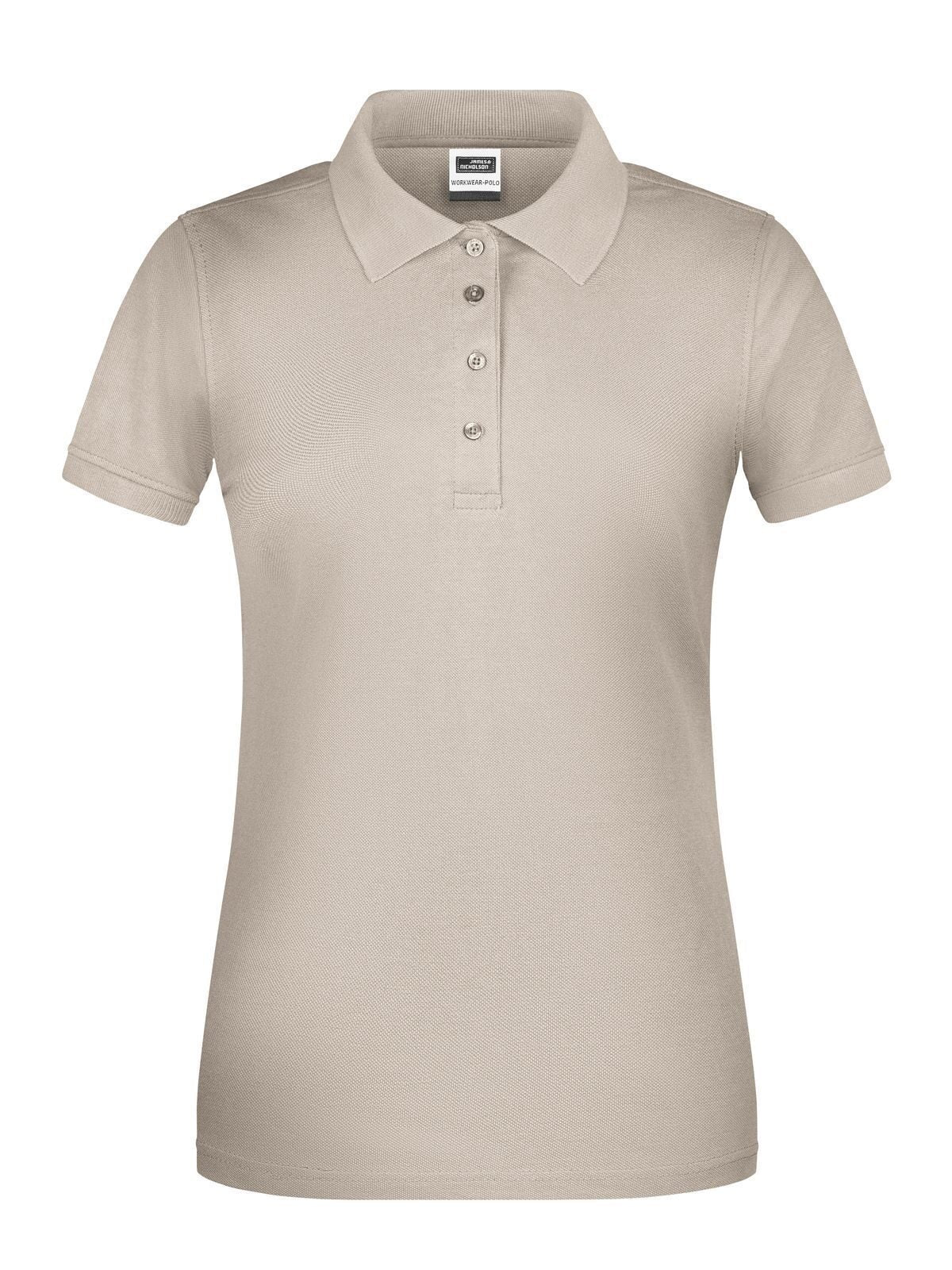 Ladies' BIO Workwear Polo Damen Poloshirt – Daiber – Farbe Stein – individuell veredelbar