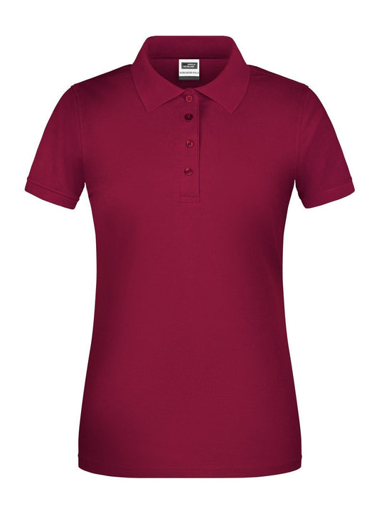 Ladies' BIO Workwear Polo Damen Poloshirt – Daiber – Farbe Bordeaux – individuell veredelbar