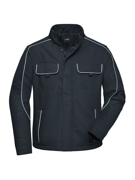 Workwear Softshell Jacket - Solid Herren – Daiber – Farbe carbon – individuell veredelbar