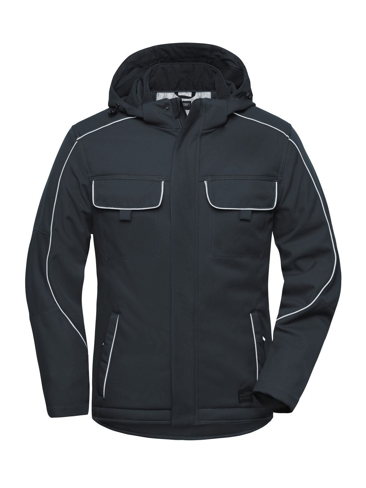 Workwear Softshell Padded Jacket - Solid Herren – Daiber – Farbe carbon – individuell veredelbar