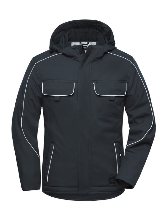 Workwear Softshell Padded Jacket - Solid Herren – Daiber – Farbe carbon – individuell veredelbar