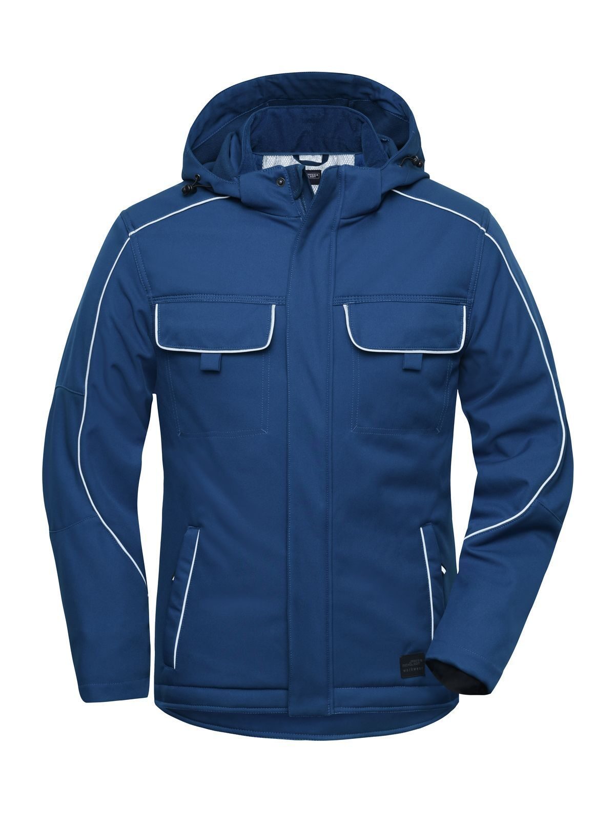 Workwear Softshell Padded Jacket - Solid Herren – Daiber – Farbe dark royal – individuell veredelbar
