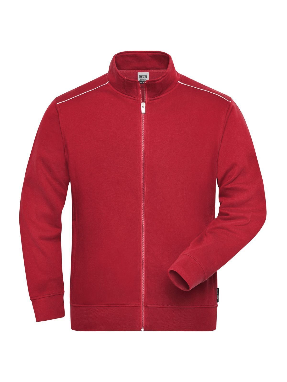 Workwear Sweat-Jacket - Solid Herren Sweatshirt / Hoodie – Daiber – Farbe Rot – individuell veredelbar