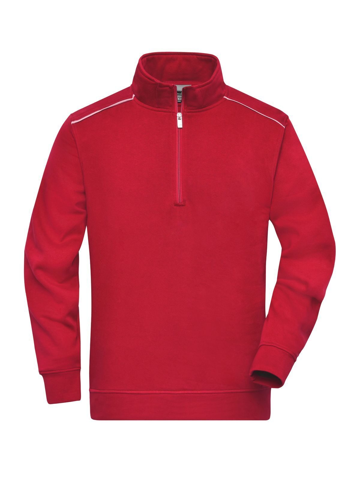 Workwear Half-zip Sweat - Solid Sweatshirt / Hoodie – Daiber – Farbe Rot – individuell veredelbar