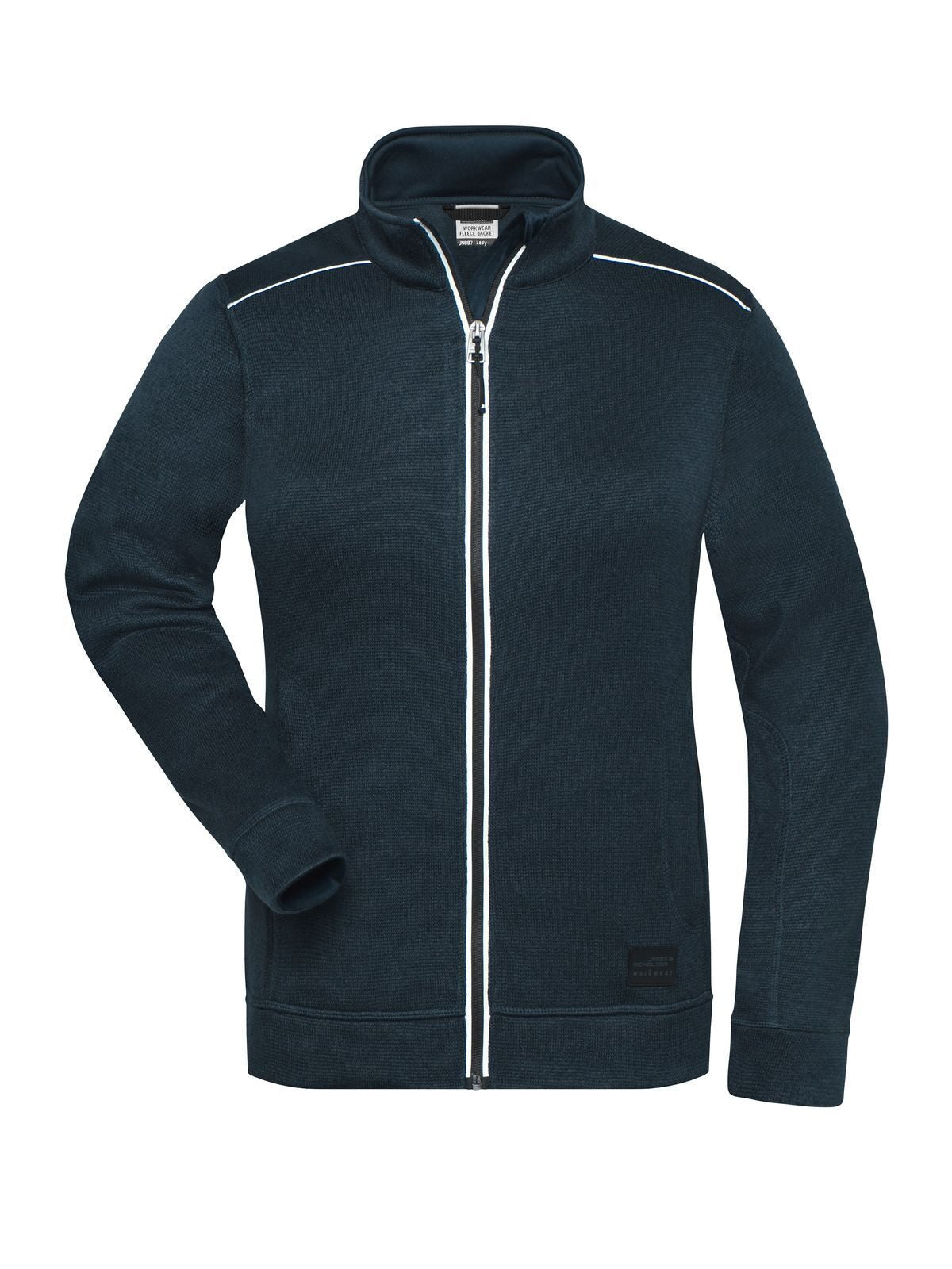 Ladies' Knitted Workwear Fleece Jacket - Solid Damen – Daiber – Farbe navy/navy – individuell veredelbar