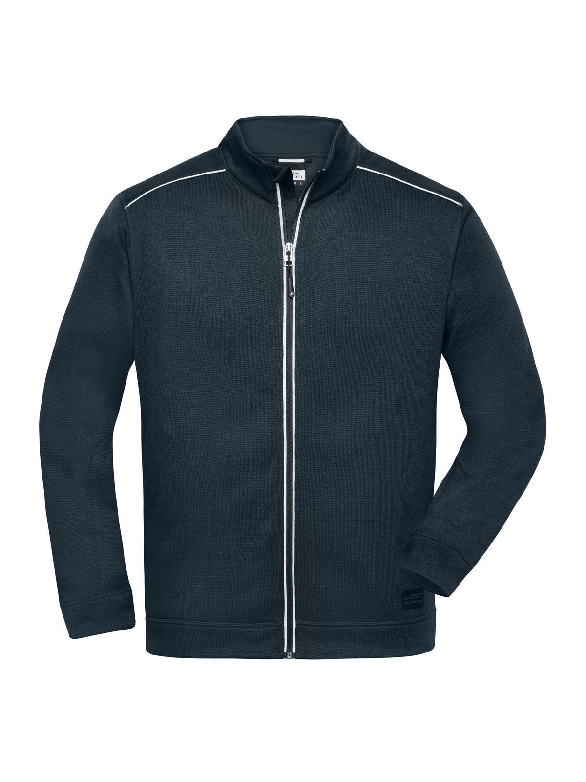 Knitted Workwear Fleece Jacket - Solid Herren – Daiber – Farbe navy/navy – individuell veredelbar