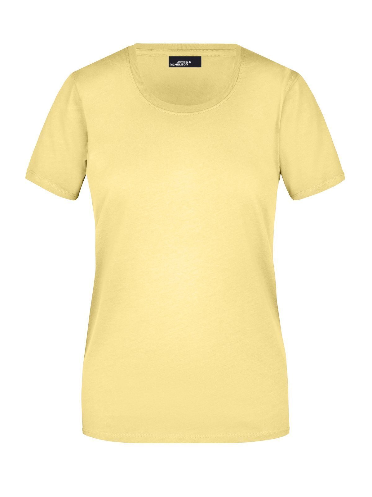 Ladies' Basic-T Damen T-Shirt – Daiber – Farbe light-yellow – individuell veredelbar