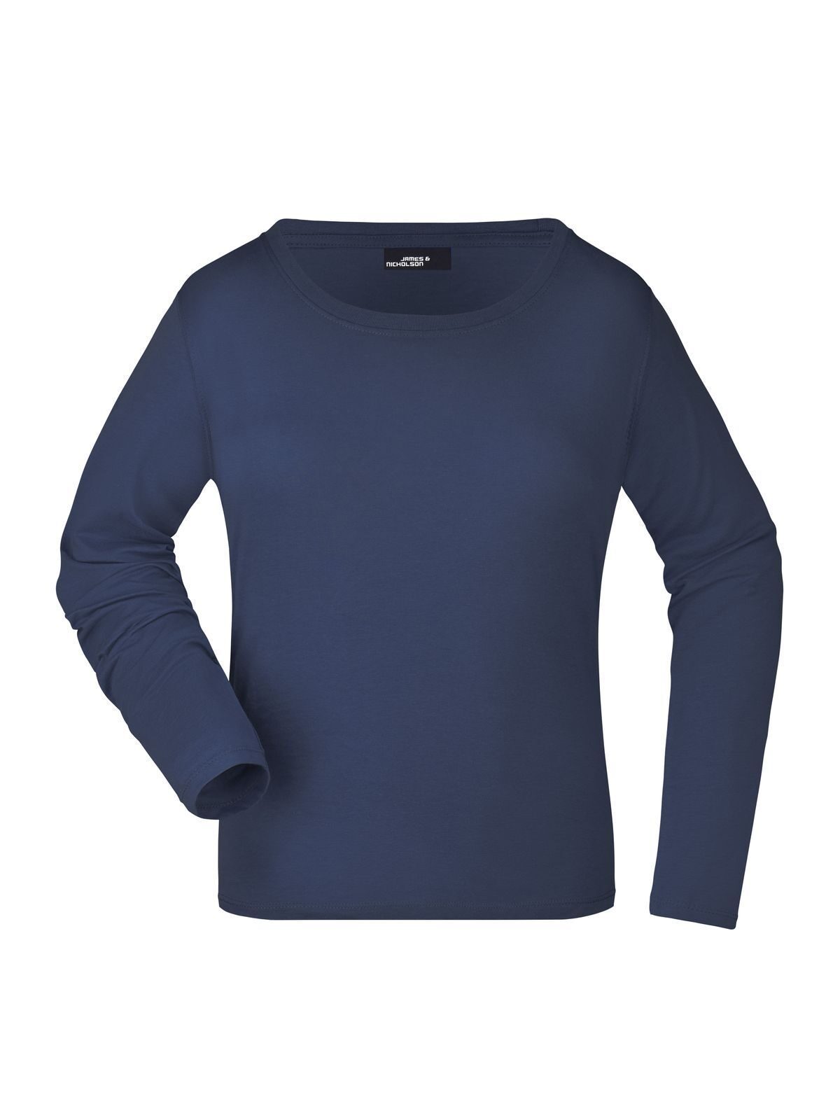 Ladies' Long-Sleeved Medium Damen T-Shirt – Daiber – Farbe Navy – individuell veredelbar