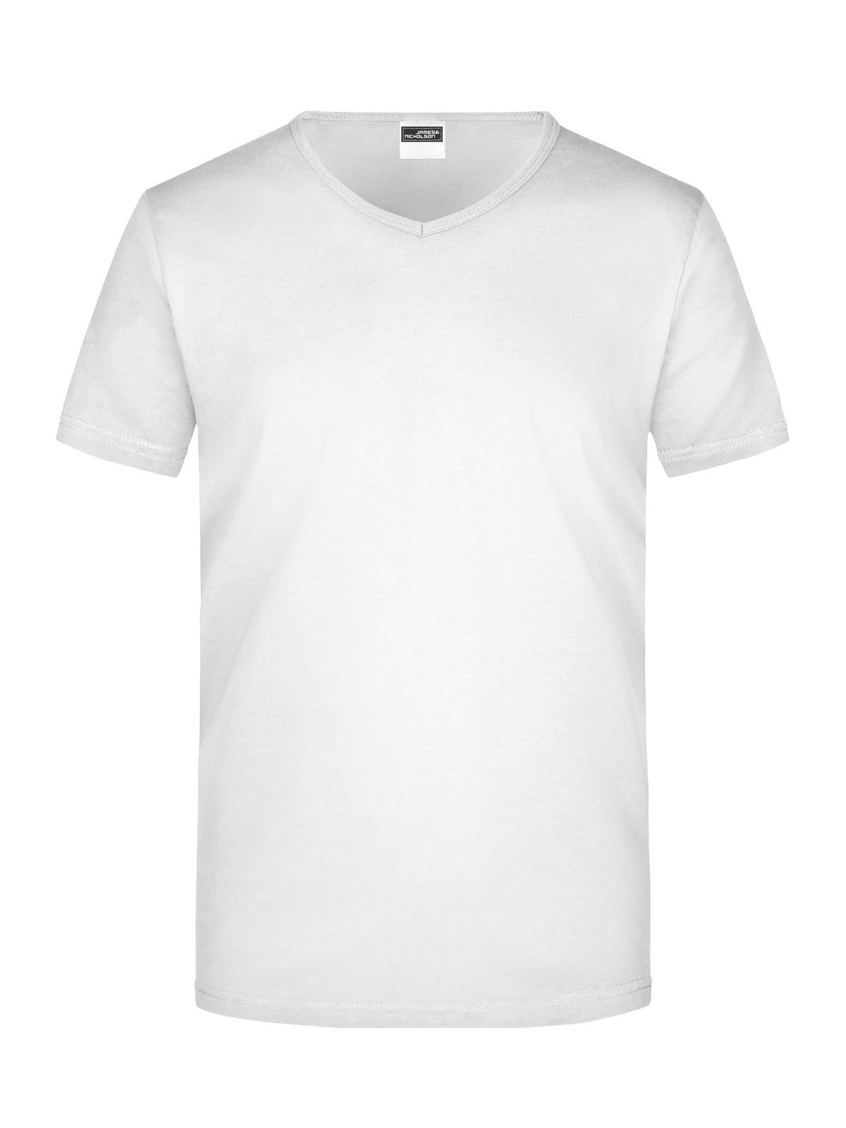 Slim Fit V-T Herren T-Shirt – Daiber – Farbe Weiß – individuell veredelbar