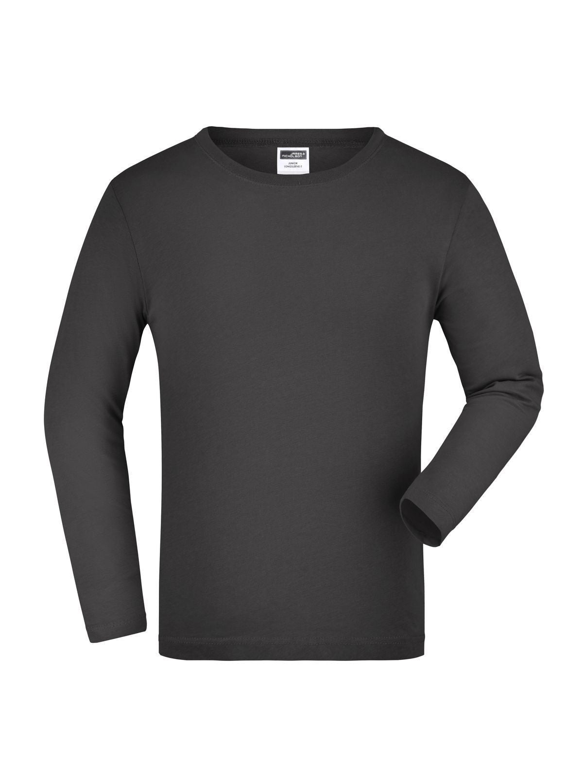 Junior Long-Sleeved Medium Kinder T-Shirt – Daiber – Farbe graphite – individuell veredelbar