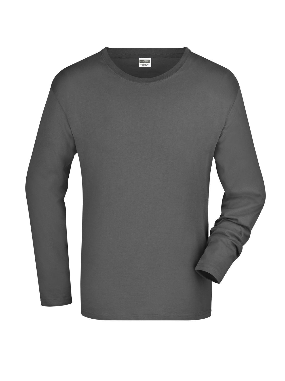 Long-Sleeved Medium Herren T-Shirt – Daiber – Farbe graphite – individuell veredelbar