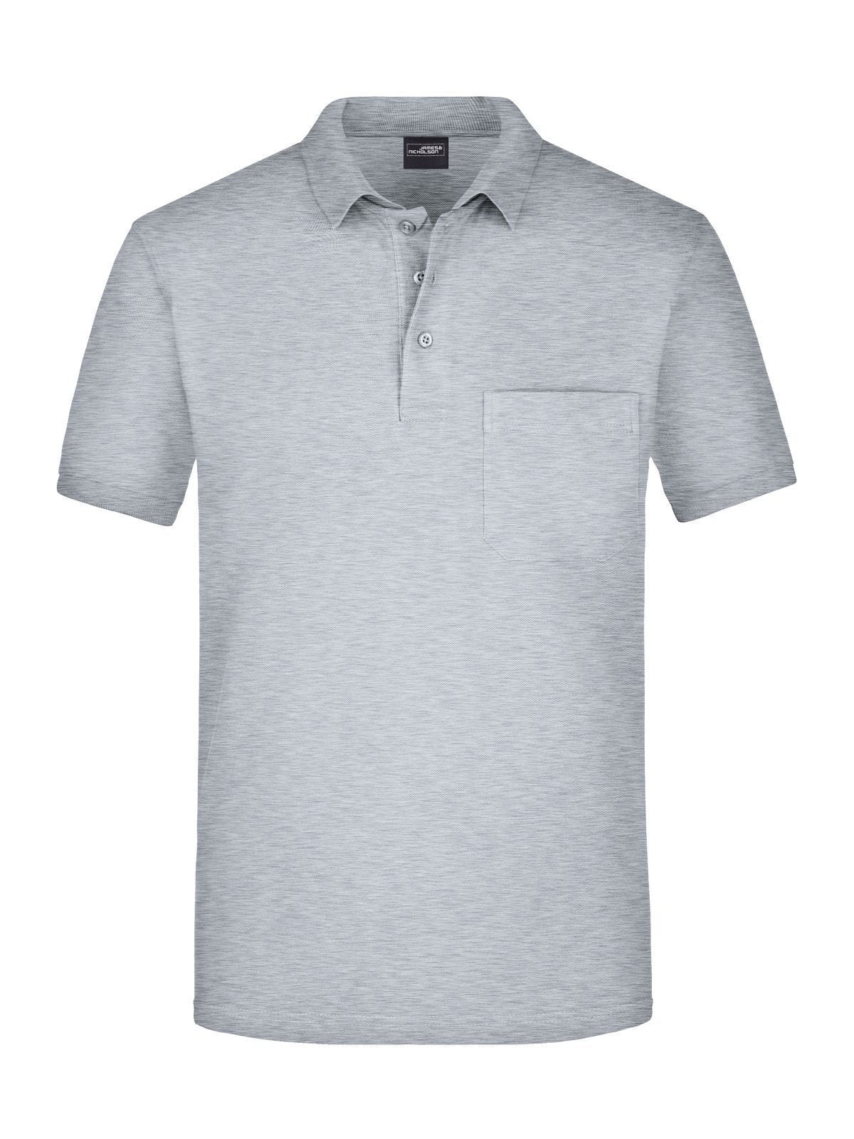 Polo Pocket Herren Poloshirt – Daiber – Farbe grey-heather – individuell veredelbar