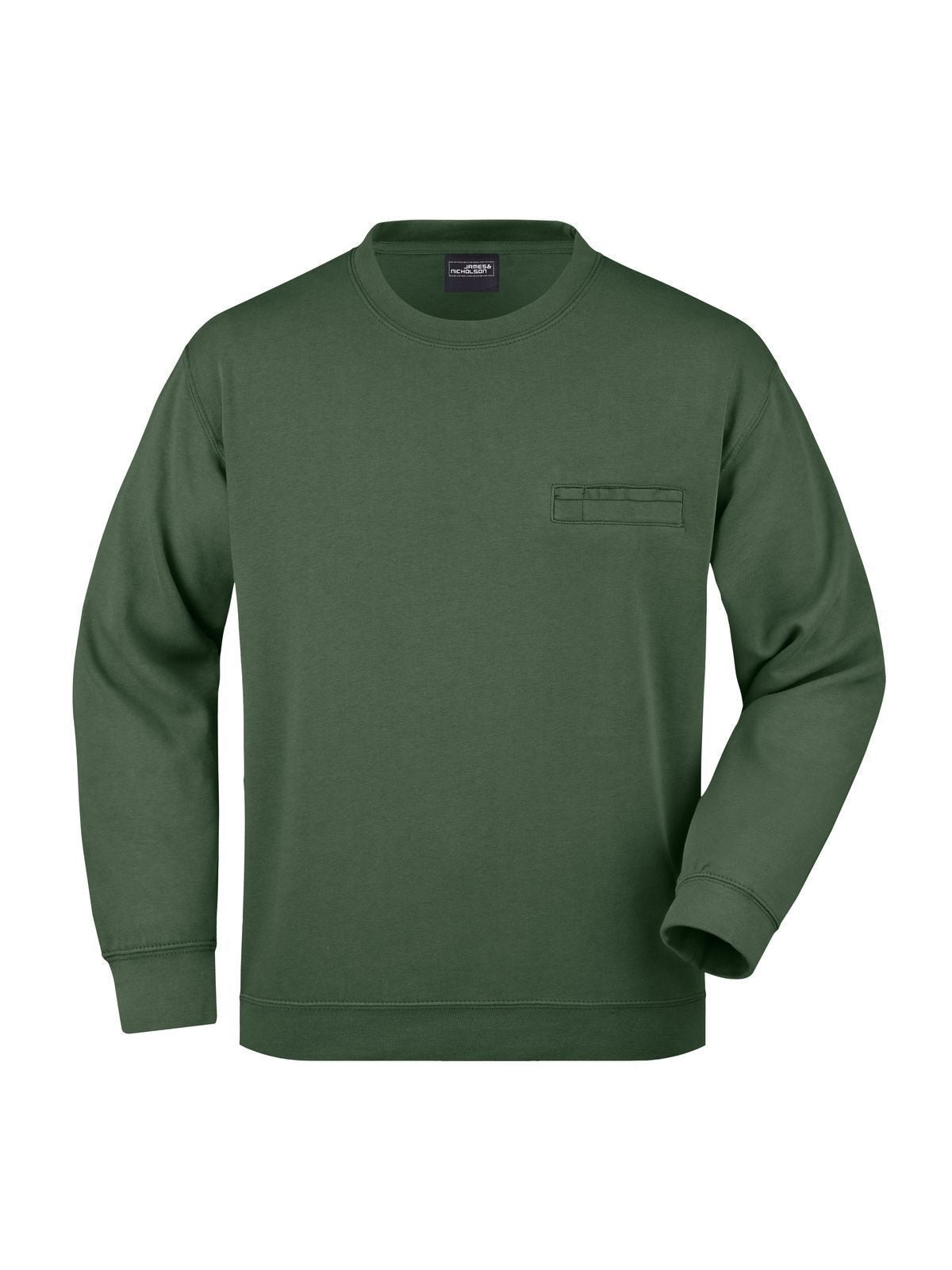 Round Sweat Pocket Herren Sweatshirt / Hoodie – Daiber – Farbe dark-green – individuell veredelbar