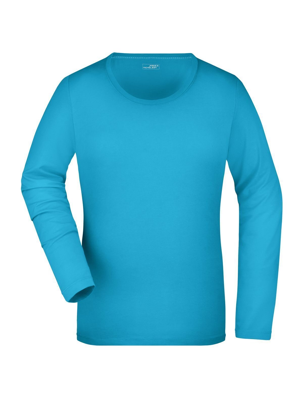 Ladies' Stretch Long-Sleeved Damen T-Shirt – Daiber – Farbe Türkis – individuell veredelbar
