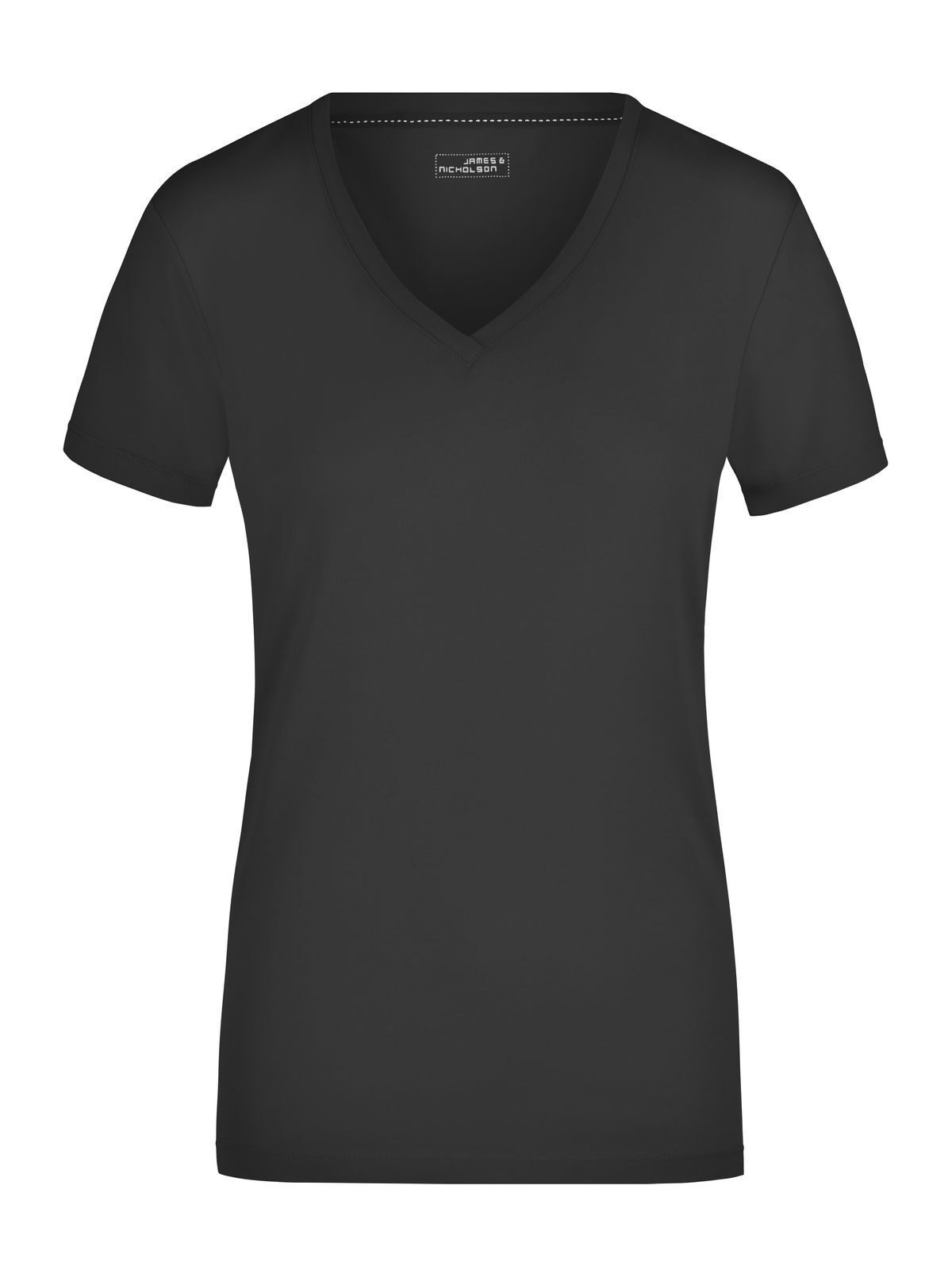 Ladies' Stretch V-T Damen T-Shirt – Daiber – Farbe Schwarz – individuell veredelbar