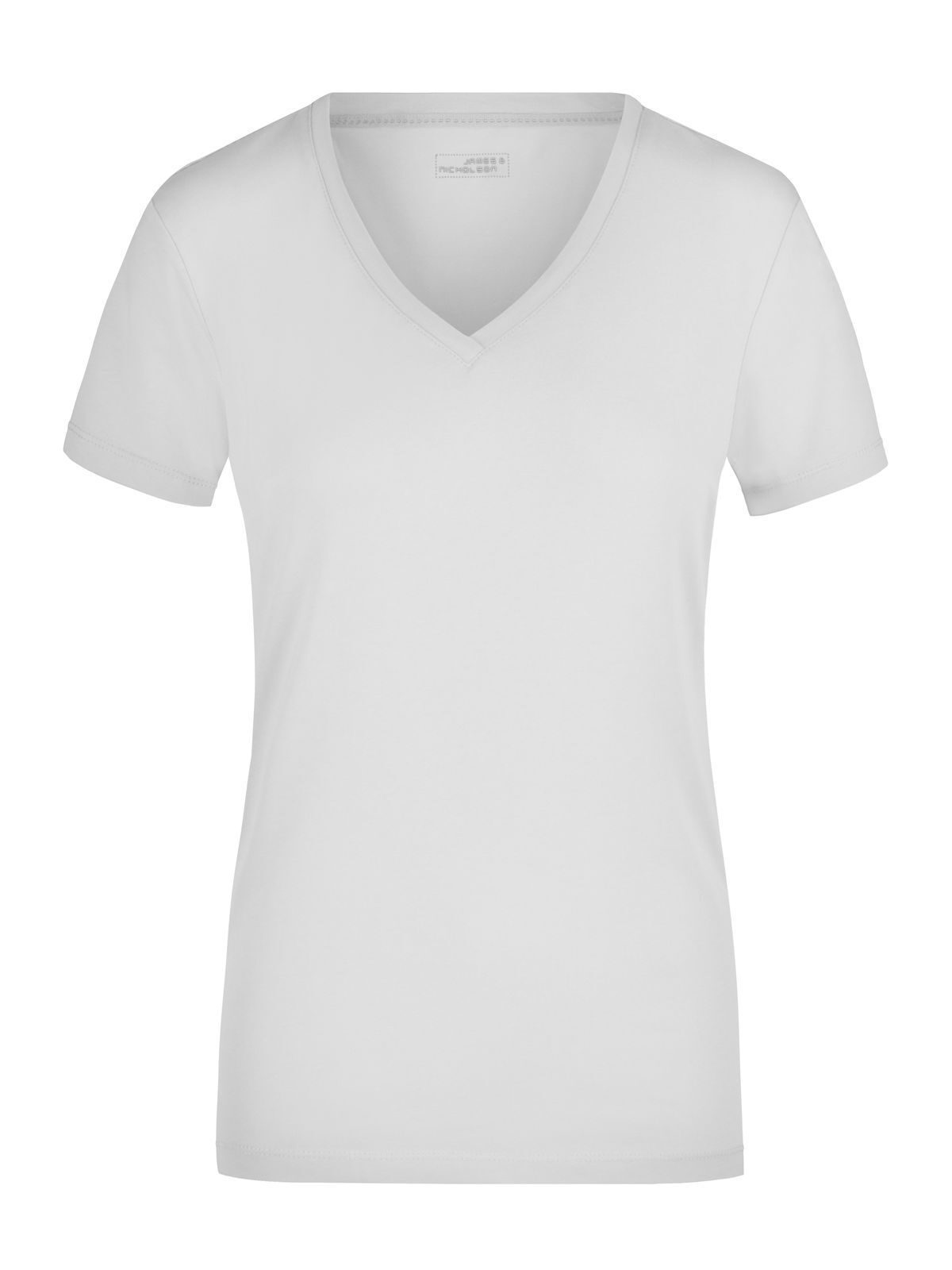 Ladies' Stretch V-T Damen T-Shirt – Daiber – Farbe Weiß – individuell veredelbar