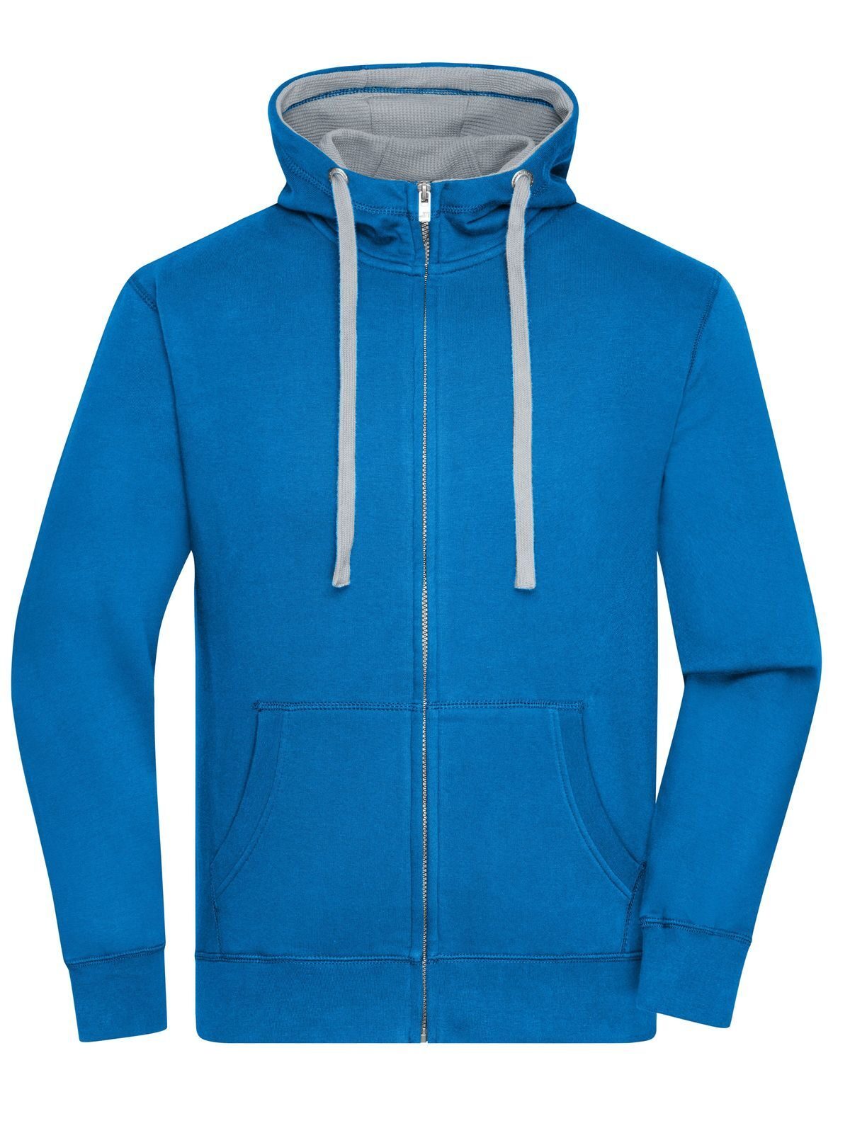 Lifestyle Zip-Hoody Herren Sweatshirt / Hoodie – Daiber – Farbe cobalt/grey-heather – individuell veredelbar