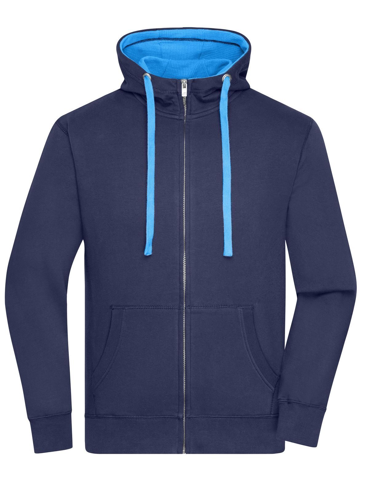 Lifestyle Zip-Hoody Herren Sweatshirt / Hoodie – Daiber – Farbe navy/cobalt – individuell veredelbar