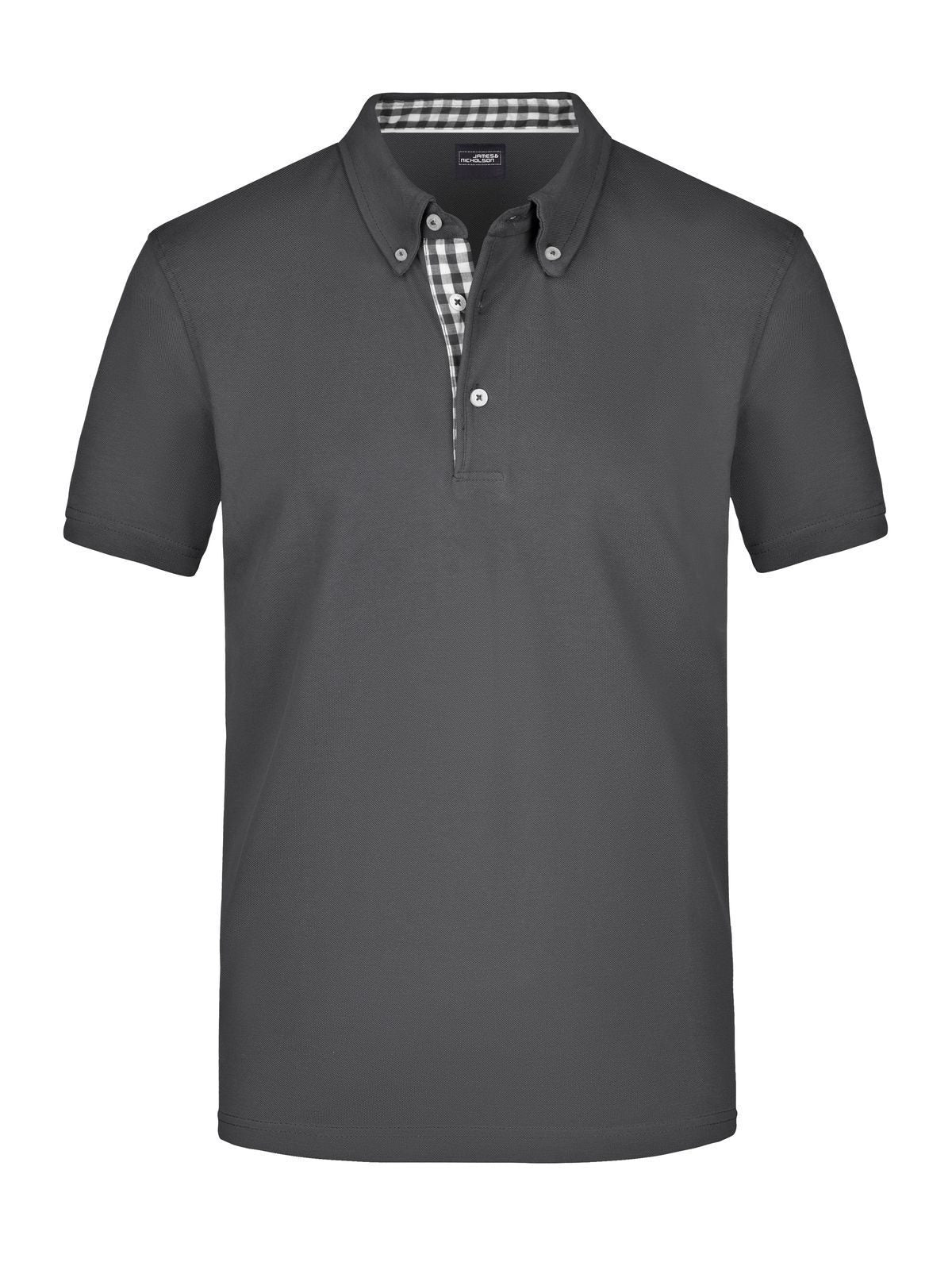 Plain Polo Herren Poloshirt – Daiber – Farbe graphite/graphite-white – individuell veredelbar