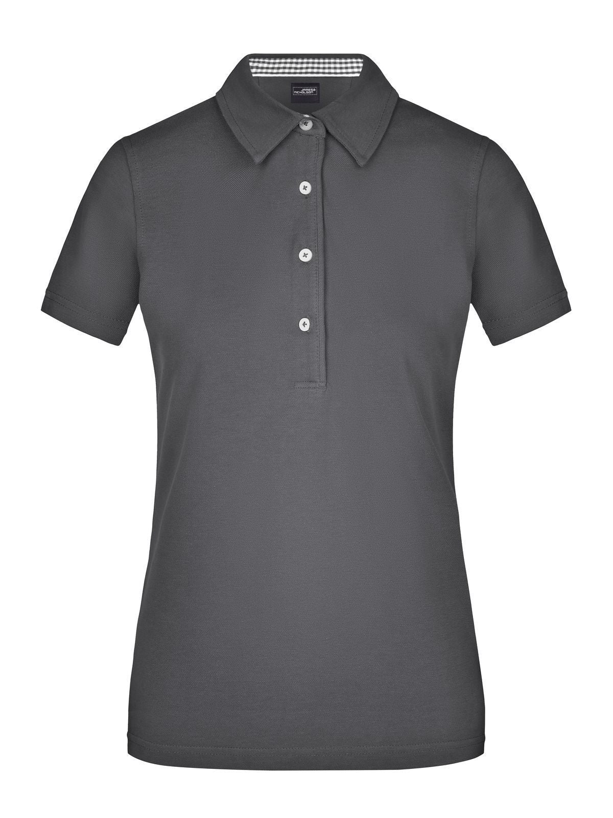 Ladies' Plain Polo Damen Poloshirt – Daiber – Farbe graphite/graphite-white – individuell veredelbar
