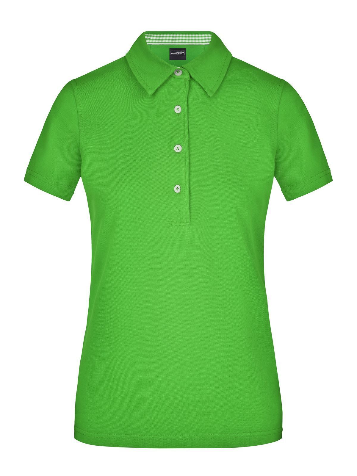 Ladies' Plain Polo Damen Poloshirt – Daiber – Farbe lime-green/lime-green-white – individuell veredelbar