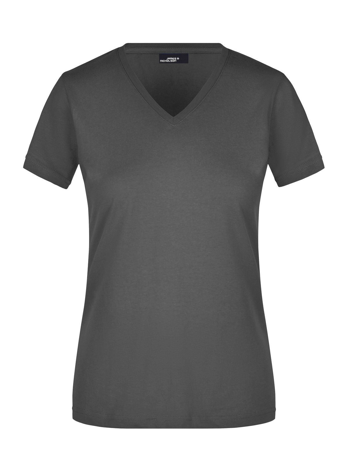 Ladies' Slim Fit V-T Damen T-Shirt – Daiber – Farbe graphite – individuell veredelbar