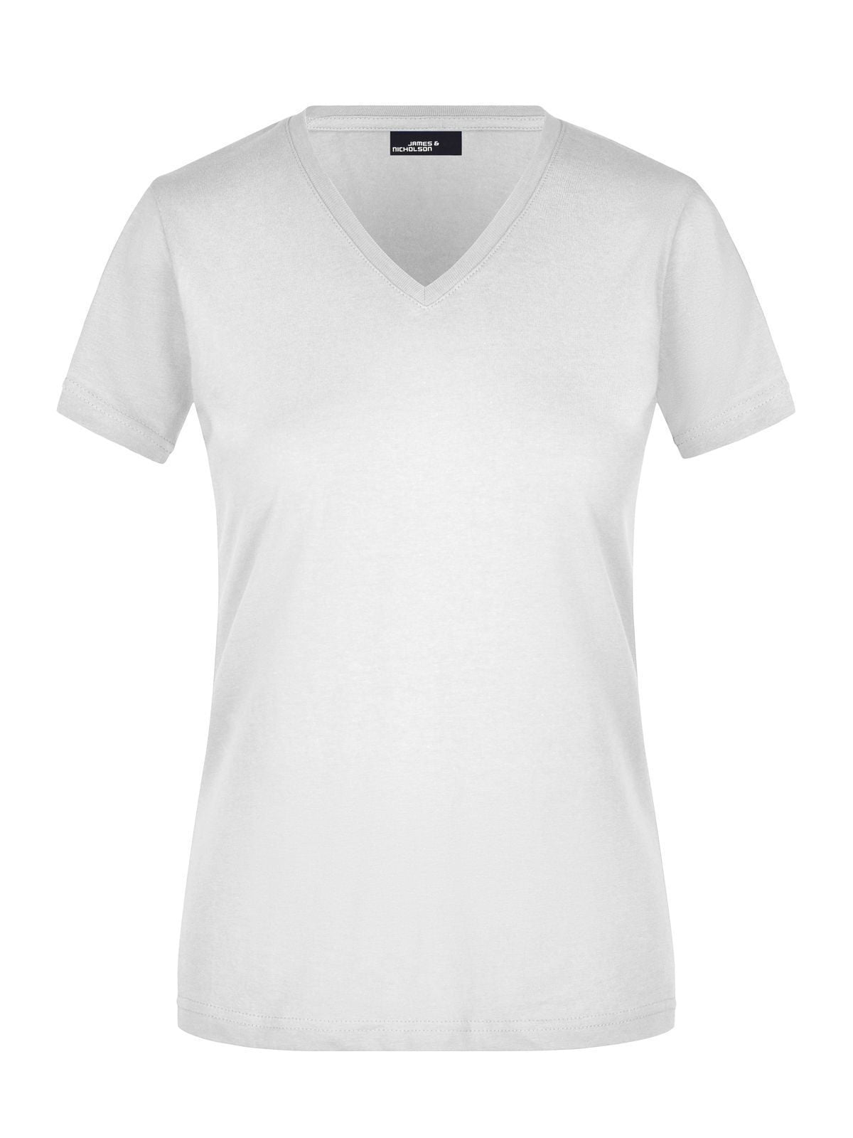 Ladies' Slim Fit V-T Damen T-Shirt – Daiber – Farbe Weiß – individuell veredelbar
