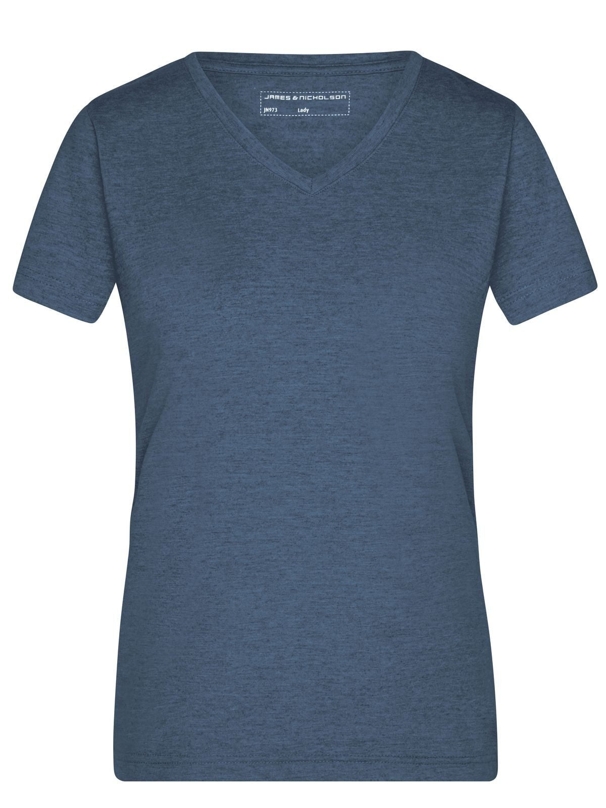 Ladies' Heather Damen T-Shirt – Daiber – Farbe blue-melange – individuell veredelbar