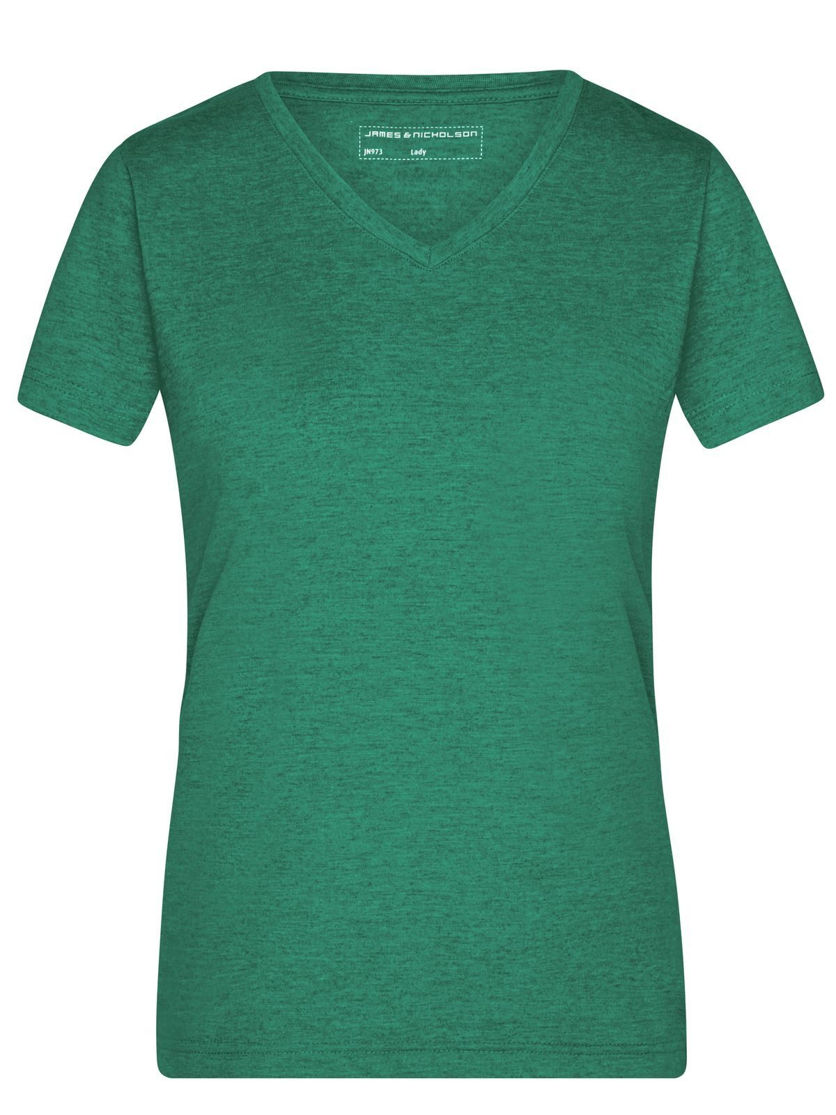 Ladies' Heather Damen T-Shirt – Daiber – Farbe green-melange – individuell veredelbar