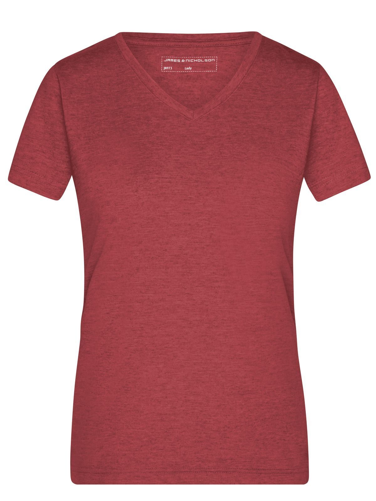 Ladies' Heather Damen T-Shirt – Daiber – Farbe wine-melange – individuell veredelbar