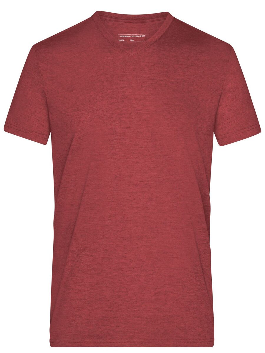 Heather Herren T-Shirt – Daiber – Farbe wine-melange – individuell veredelbar