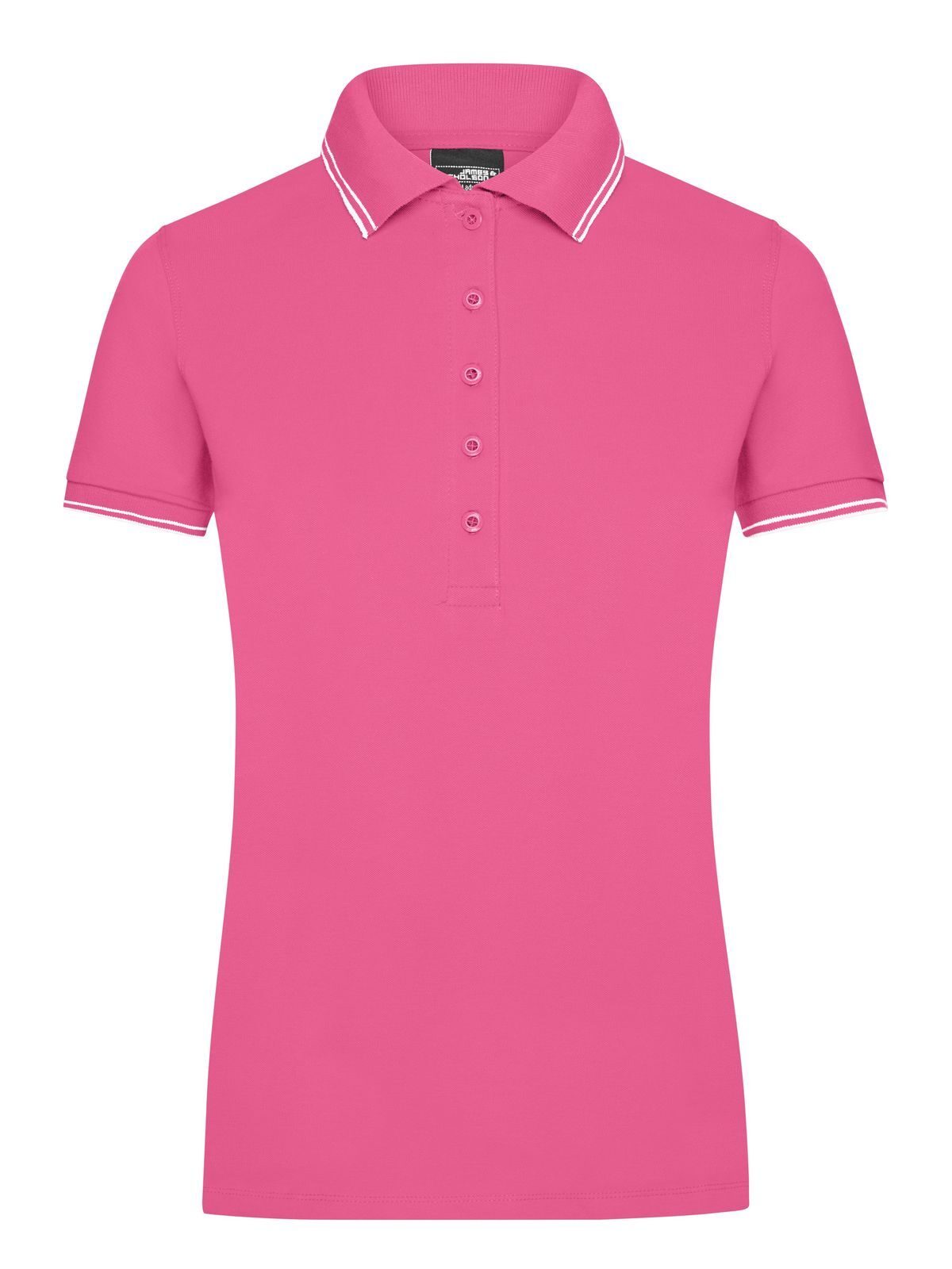 Ladies' Polo Damen Poloshirt – Daiber – Farbe pink/white – individuell veredelbar