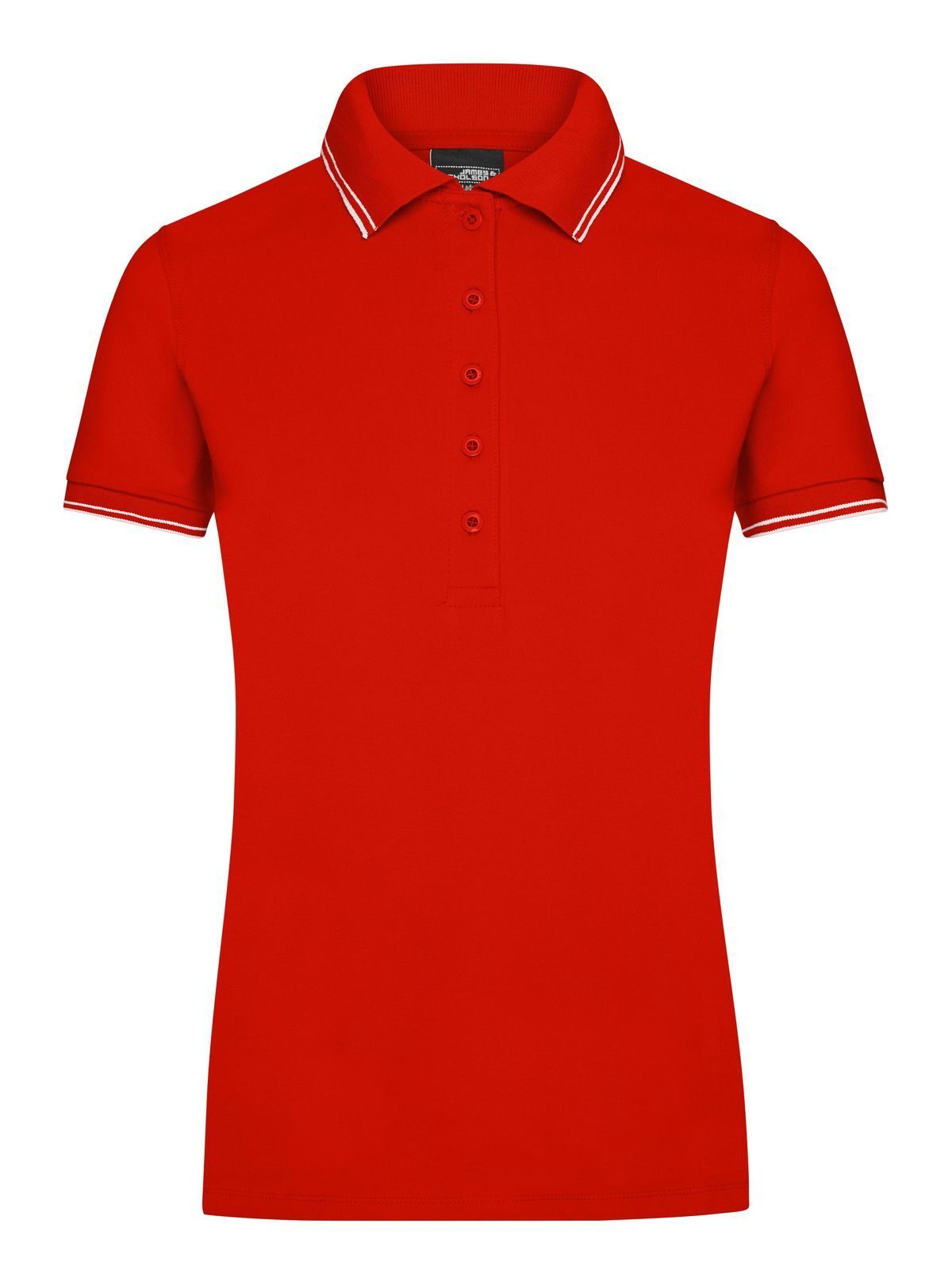 Ladies' Polo Damen Poloshirt – Daiber – Farbe tomato/white – individuell veredelbar